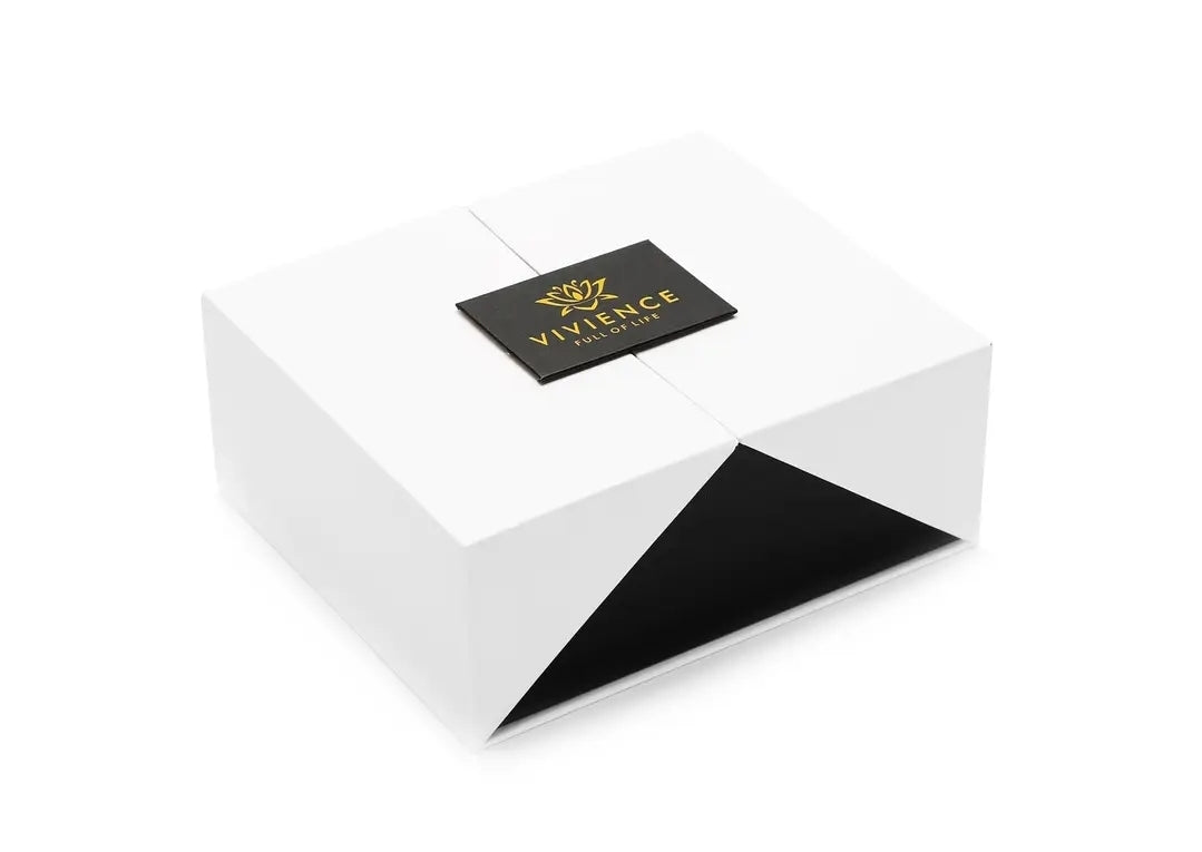Vivience Gold Circular W/3 White Flowers Diffuser – English Pear & Freesia