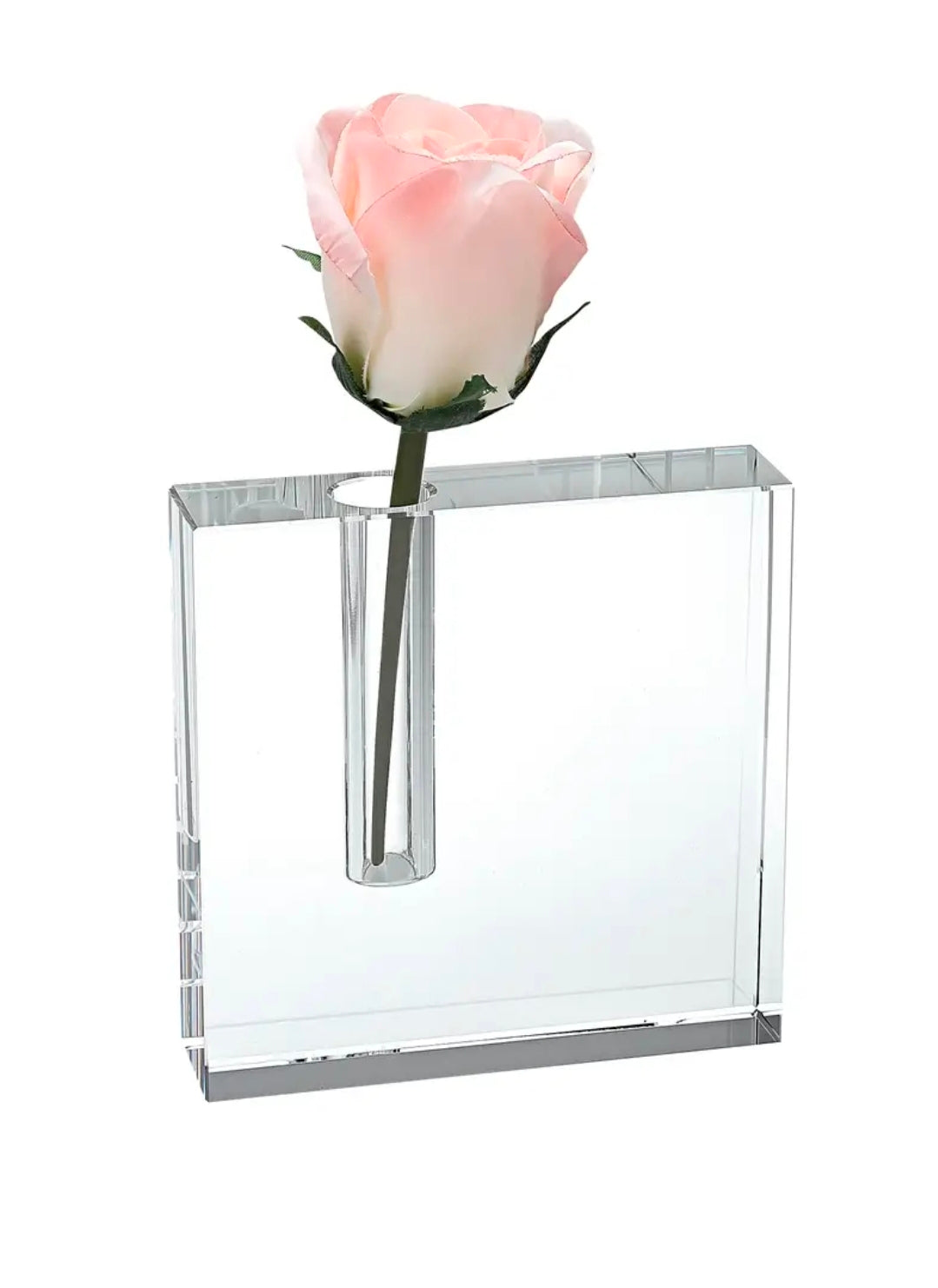 The Block Handcrafted Crystal Bud Vase 5"X5"