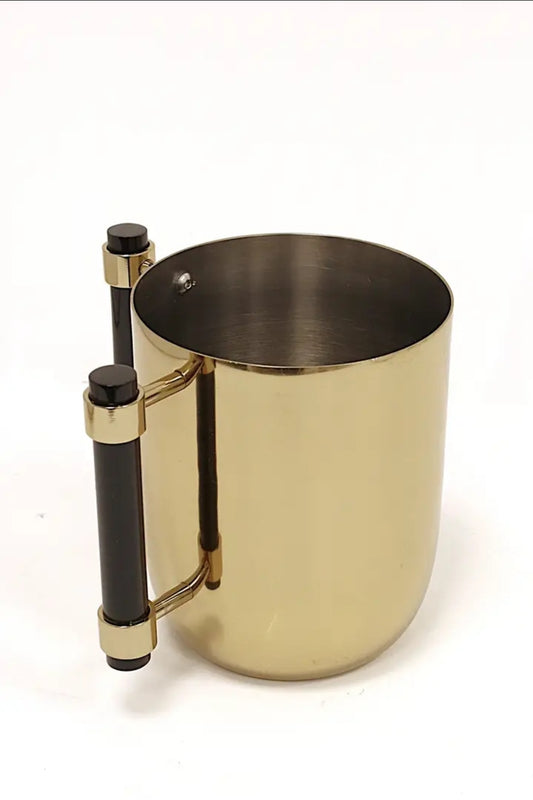 Metal Wash Cup Gold with Cylinder Handles