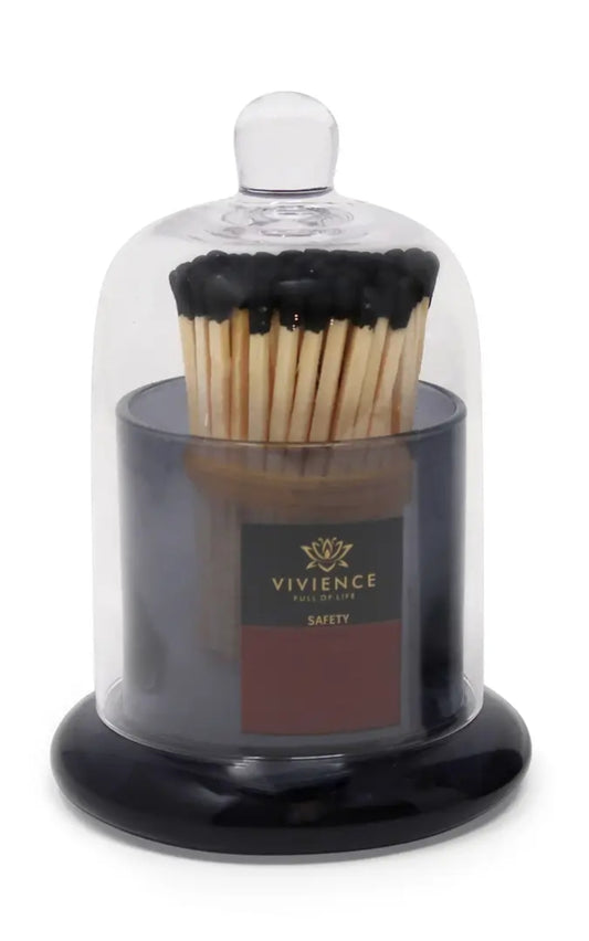 Match Holder Jar with Smoked Base