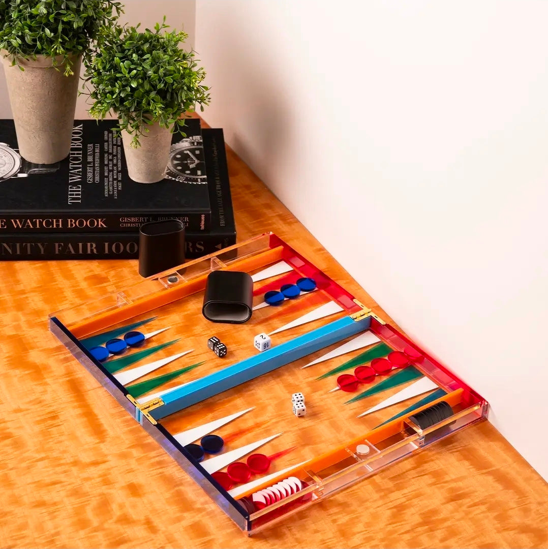 Lucite Backgammon Multicolor