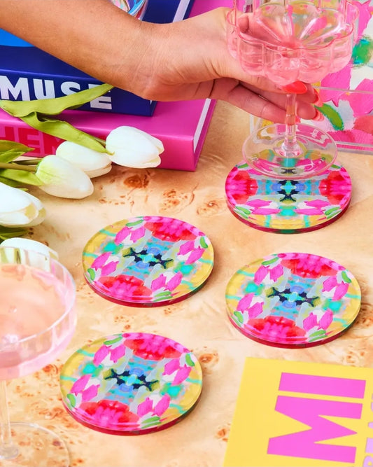 Pink Paradise Coaster set of 4 [TART BY TAYLOR]